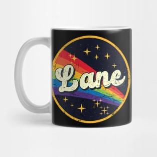 Lane // Rainbow In Space Vintage Grunge-Style Mug